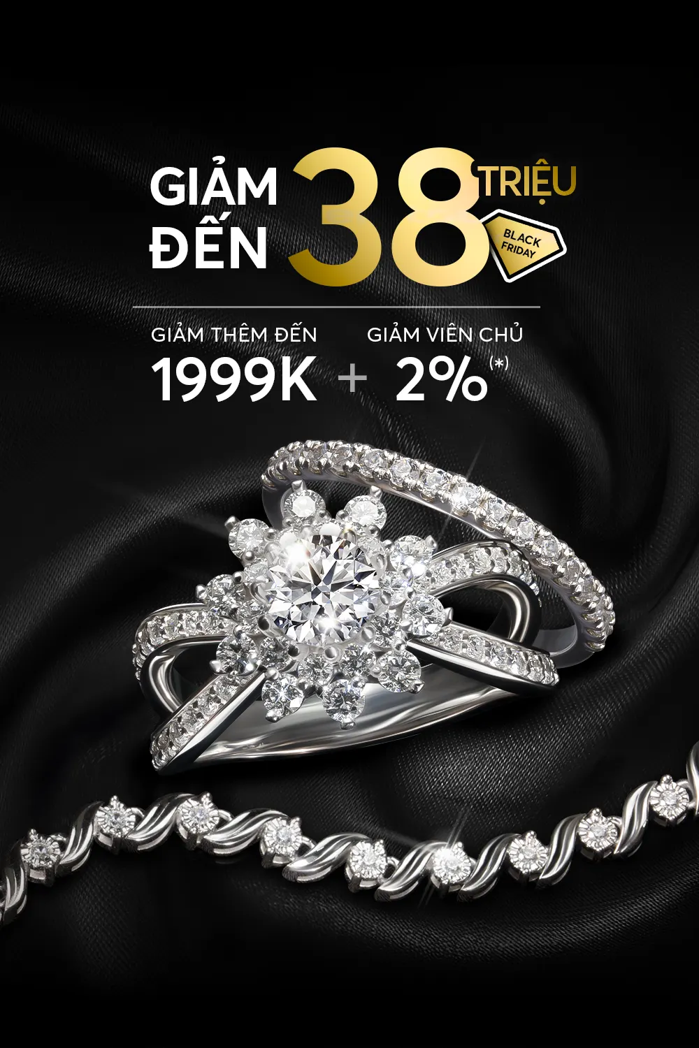 Black Friday - Chọn mua trang sức kim cương đẹp giá tốt với chương trình ưu đãi tại Tierra