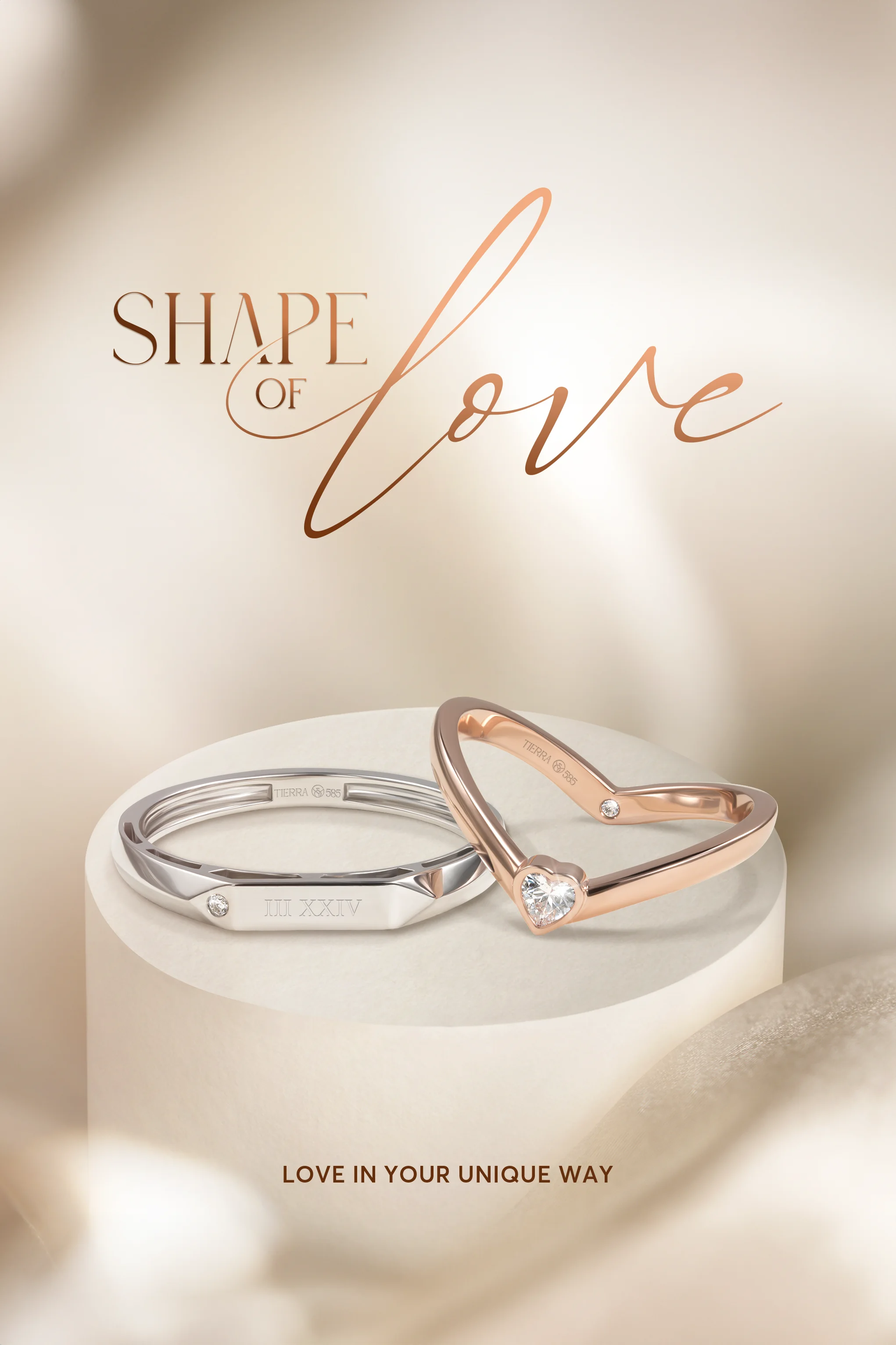 Bộ sưu tập nhẫn cưới mới nhất “Shape Of Love - Love in your unique way