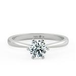 Four Prongs Solitaire Peg-head Engagement Ring NCH1104