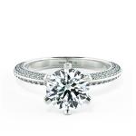 Nhẫn kim cương Tiffany full tấm ở đai & chấu ...
