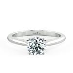 Basic Shiny Cathedral Engagement Ring with Four Prong Setting NCH1501