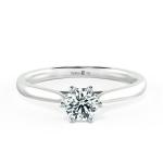 Basic Shiny Cathedral Engagement Ring with Six Prong Setting NCH1503