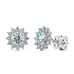 Halo Snowflake Earrings BTA 2107 2