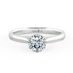 Six Prongs Trellis Engagement Ring with Shiny Band NCH1407 1