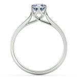 Six Prongs Trellis Engagement Ring with Shiny Band NCH1407 5