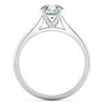 Basic Shiny Cathedral Engagement Ring with Four Prong Setting NCH1501 5