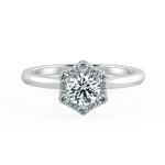 Single Classic Octagonal Halo Engagement Ring NCH2104 1