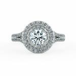 Circle Double Halo Engagement Ring NCH2301 2