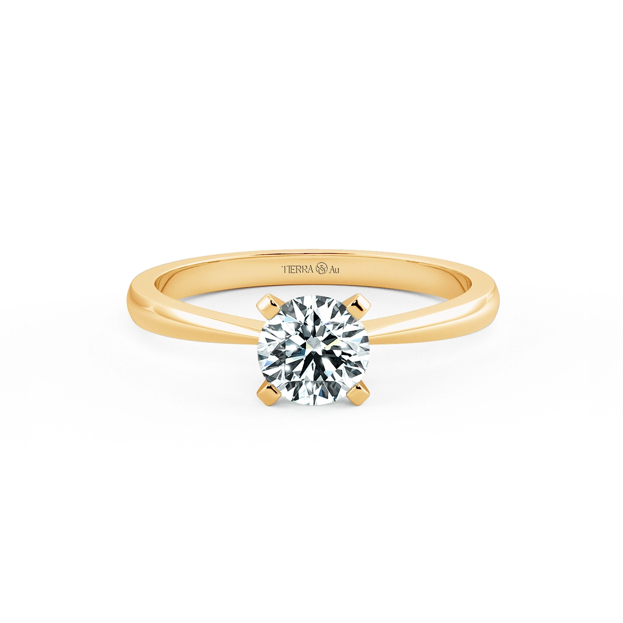 Four Prongs Solitaire Peg-head Engagement Ring NCH1103