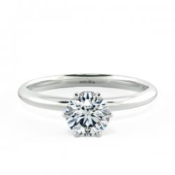 Solitaire Engagement Ring With Diamond Bezel Setting NCH1303