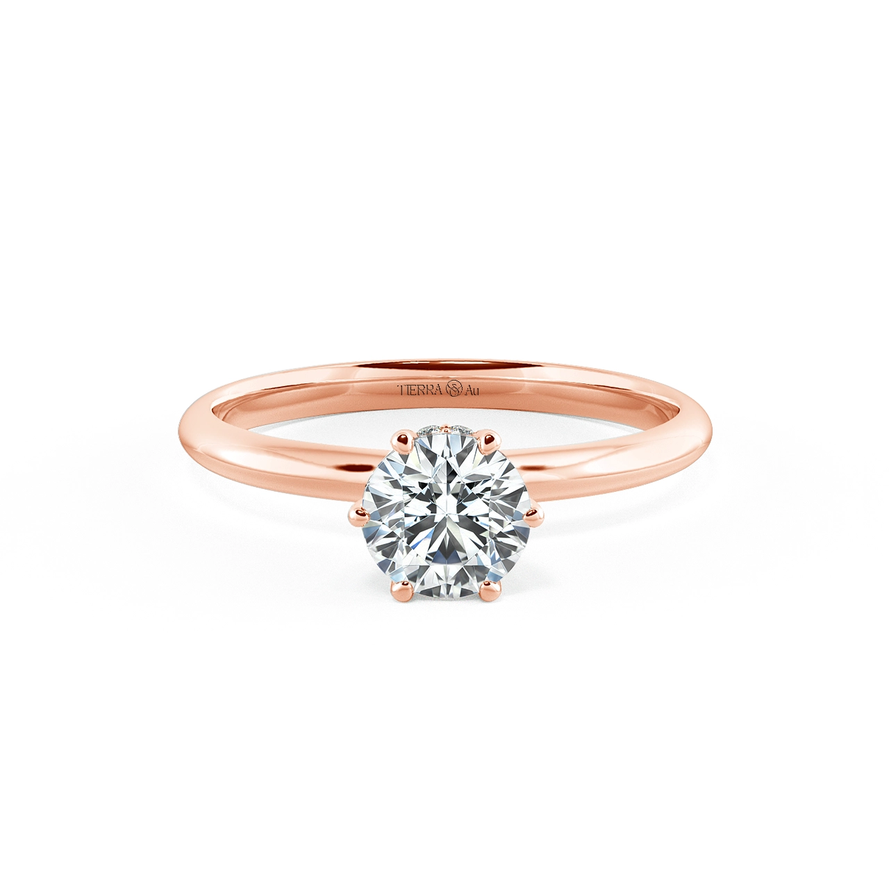 Solitaire Engagement Ring With Diamond Bezel Setting NCH1303