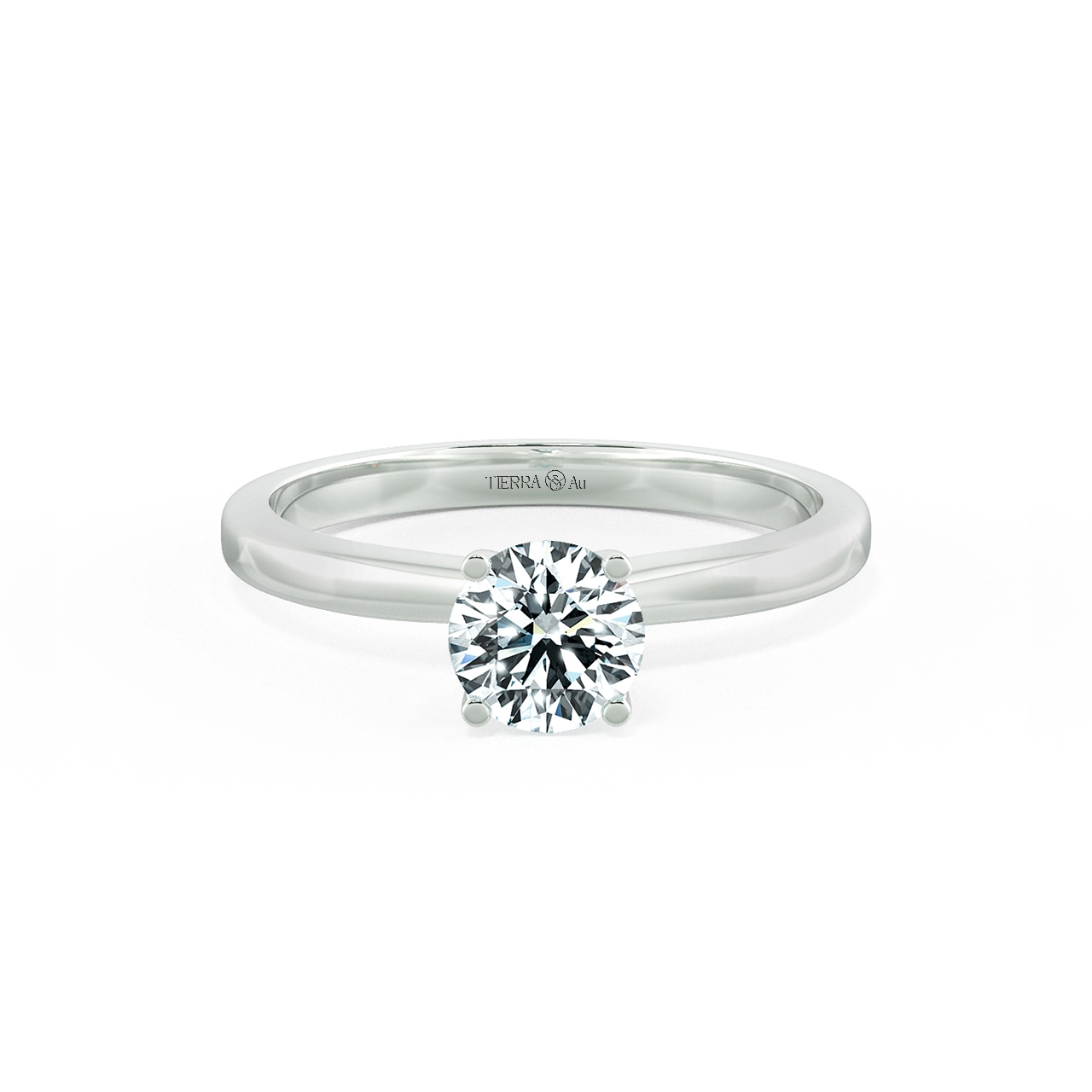 Simple Four Prongs Trellis Engagement Ring NCH1401