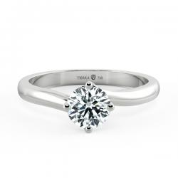 Twisted Four Prongs Trellis Engagement Ring NCH1402