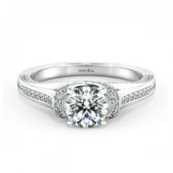 Trellis Engagement Ring with Stylized NCH1408