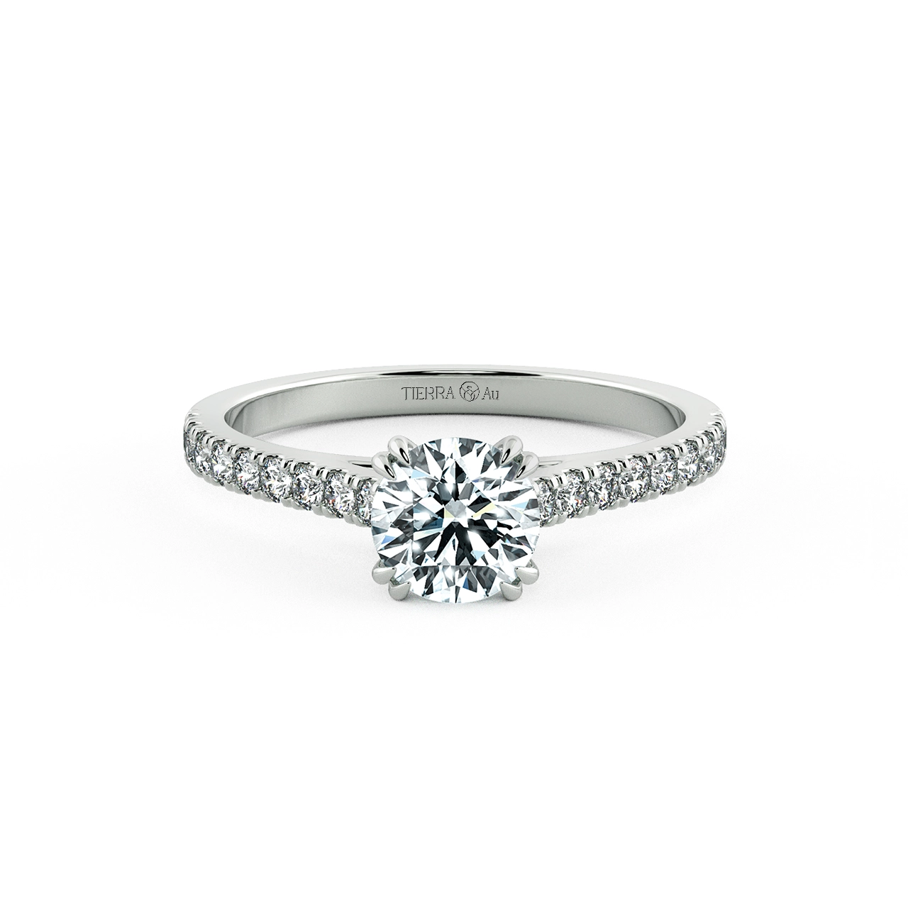 Bridge Accent Engagement Ring with Eternity Band NCH1603