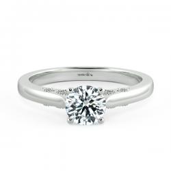 Stylized Bridge Accent Engagement Ring NCH1610