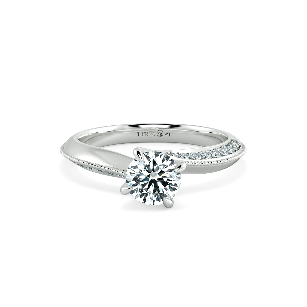 Nhẫn đính hôn kim cương Twist Olivia NCH1723