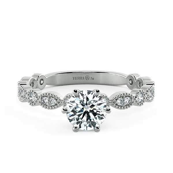 Solitaire Engagement Ring with Eternity Band NCH1801