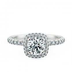 Halo Cushion Engagement Ring with Necklace NCH2009
