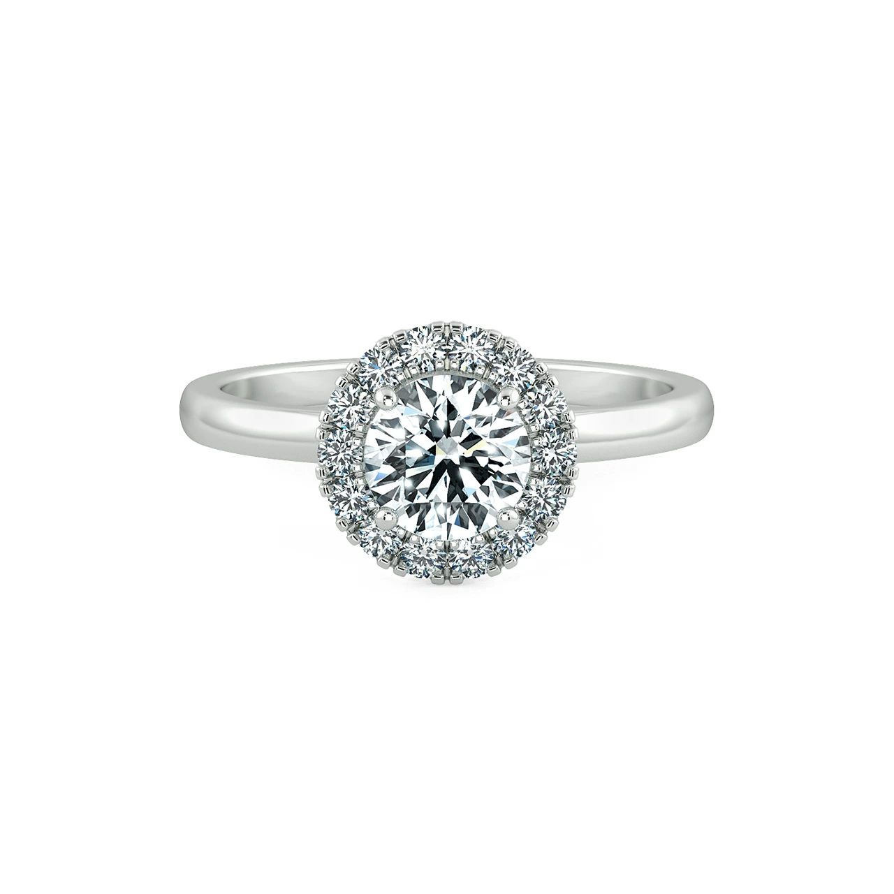 Single Classic Halo Engagement Ring NCH2101