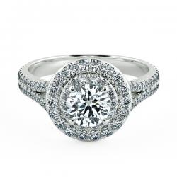 Circle Double Halo Engagement Ring NCH2301