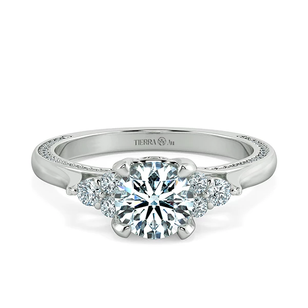 Nhẫn đính hôn kim cương Threestone Stella NCH3004