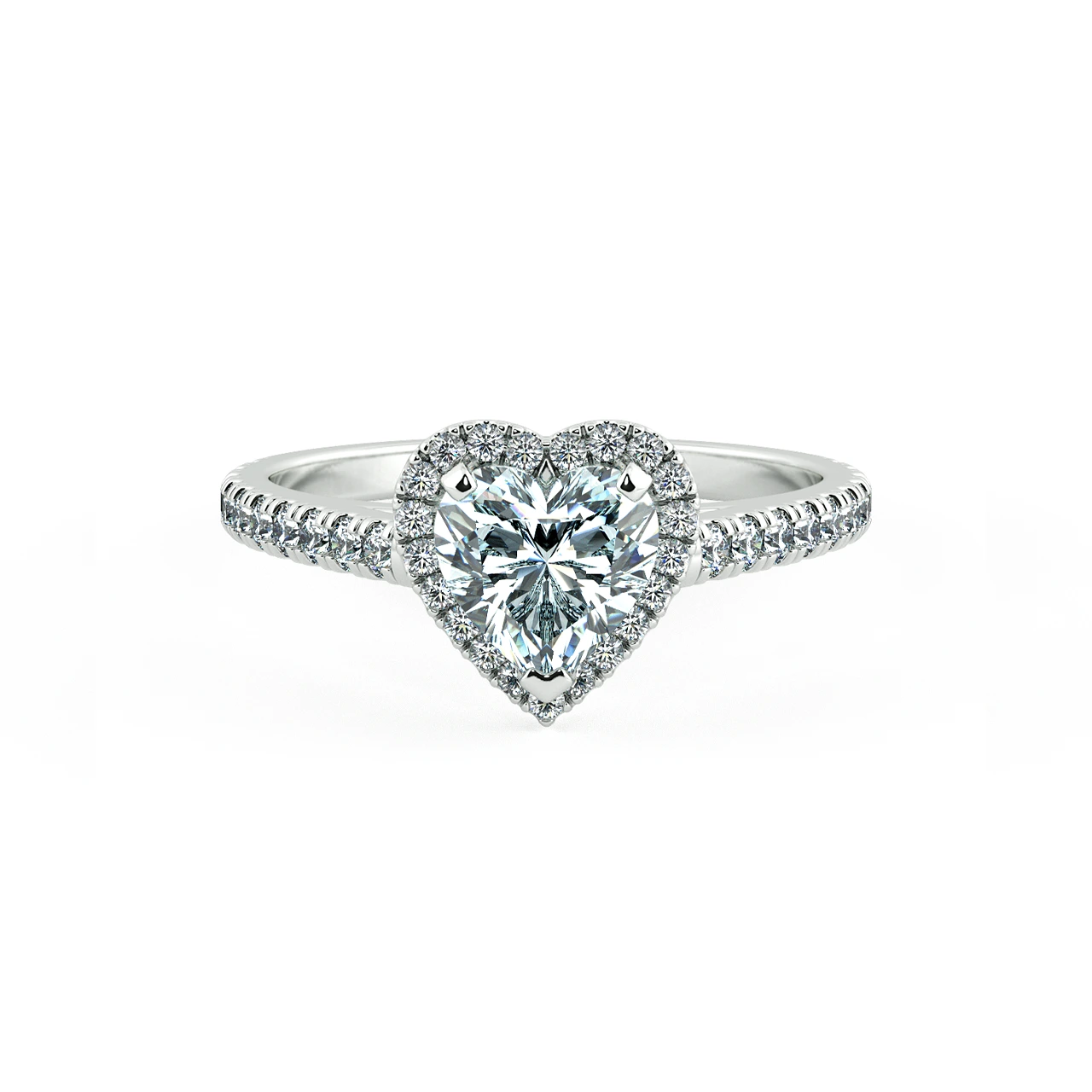 Halo Engagement Ring with Eternity Band NCH8402