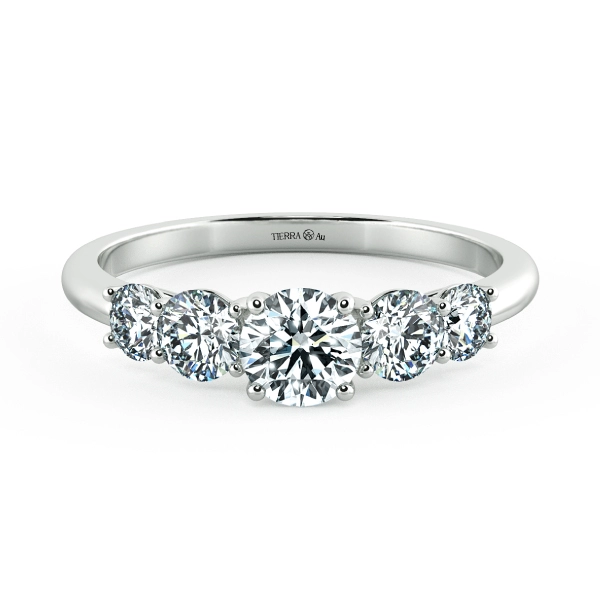 Fivestones Engagement Ring with Trellis st<x>yle NCH3302
