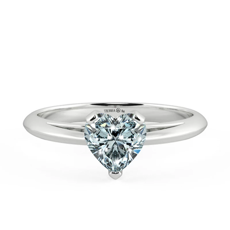 Solitaire Engagement Ring with Shiny Band NCH8401