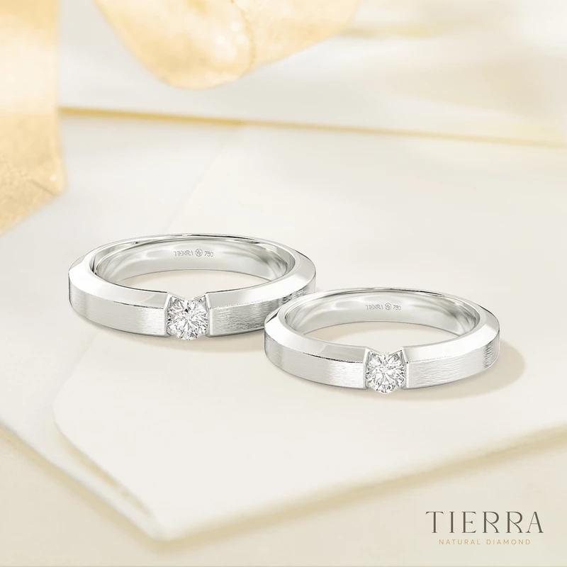 Cặp nhẫn cưới bạch kim kim cương NCC3001
