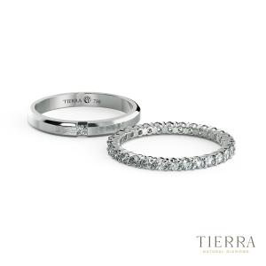 Cặp nhẫn cưới kim cương Eternity NCC0007 có phong cách cổ điển và tinh tế