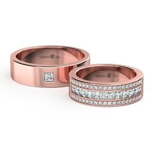 Cặp nhẫn đôi vàng hồng đẹp 