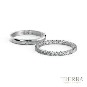 Cặp nhẫn cưới kim cương dành cho đôi uyên ương có phong cách khác nhau
