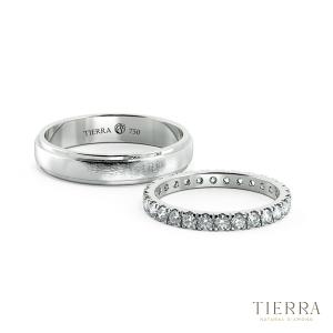 Cặp nhẫn cưới kim cương đẹp Eternity NCC0006