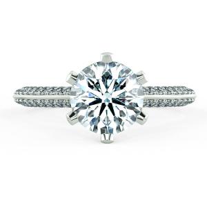 Tiffany Engagement Ring with Full Eternity at Prong and Shoulder NCH1201 2
