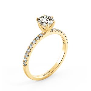 Six Prongs Solitaire Pave Engagement Ring NCH1203 4