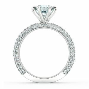 Solitaire Pave Engagement Ring with Large Band NCH1205 5