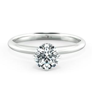 Nhẫn cầu hôn kim cương Solitaire trơn có vòng cổ trơn NCH1302 1