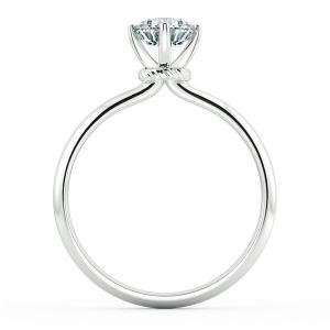 Nhẫn cầu hôn kim cương Solitaire trơn có vòng cổ trơn NCH1302 5