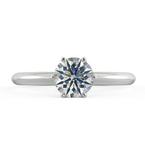 Solitaire Engagement Ring With Diamond Bezel Setting NCH1303 2