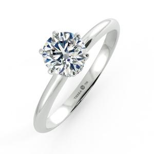 Solitaire Engagement Ring With Diamond Bezel Setting NCH1303 3