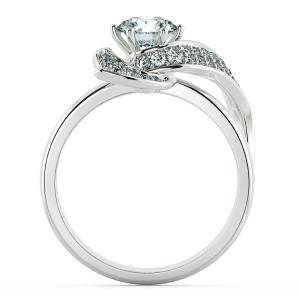 Solitaire Engagement Ring with Stylized Neck NCH1305 5