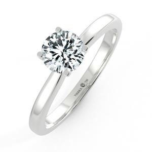 Simple Four Prongs Trellis Engagement Ring NCH1401 3