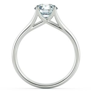 Four Prongs Trellis Engagement Ring with Shiny Band NCH1403 5