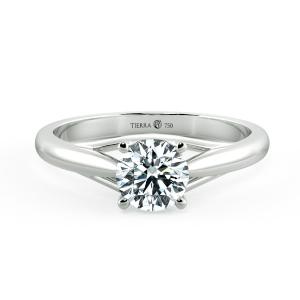 Shiny Trellis Engagement Ring with Four Prong Stylized NCH1405 1