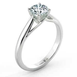 Shiny Trellis Engagement Ring with Four Prong Stylized NCH1405 4