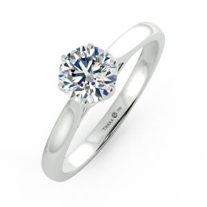 Six Prongs Trellis Engagement Ring with Shiny Band NCH1407 3