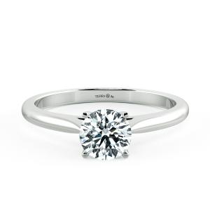Basic Shiny Cathedral Engagement Ring with Four Prong Setting NCH1501 1