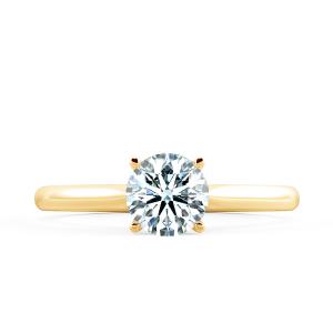 Basic Shiny Cathedral Engagement Ring with Four Prong Setting NCH1501 2