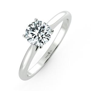 Basic Shiny Cathedral Engagement Ring with Four Prong Setting NCH1501 3